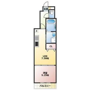AVANTI(1LDK/1階)の間取り写真