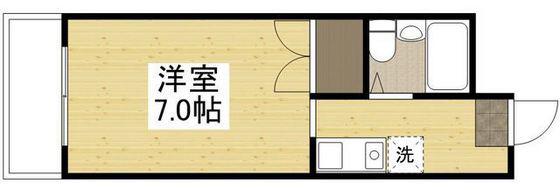 沖村ビル(1K/3階)の間取り写真