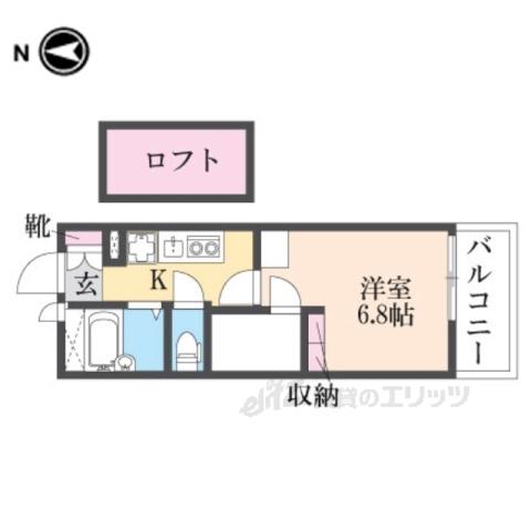 レオパレスたか(1K/2階)の間取り写真