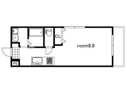 TW.RAINBOU TM(ワンルーム/2階)の間取り写真