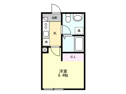 ブライト豊春(1K/1階)の間取り写真