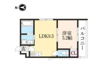 ERRI SUEGA(1LDK/5階)の間取り写真