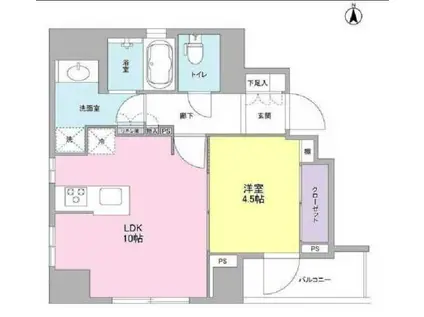 LUCULIA COURT(1LDK/7階)の間取り写真