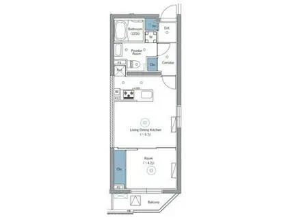 SYFORME NEXT IKEBUKURO ウエスト 302(1LDK/3階)の間取り写真