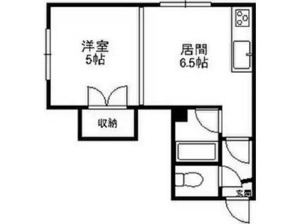 コーポシルキー(1DK/2階)の間取り写真