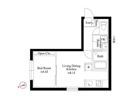 CASA PIAZZA 西日暮里(1LDK/3階)の間取り写真