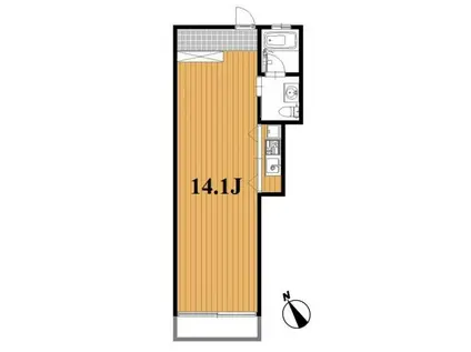 BLOW-UP(ワンルーム/3階)の間取り写真