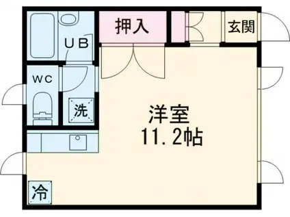 ノースウエストII(ワンルーム/2階)の間取り写真