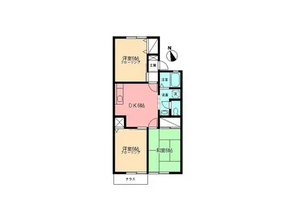 エスケイコーポ(3DK/1階)の間取り写真