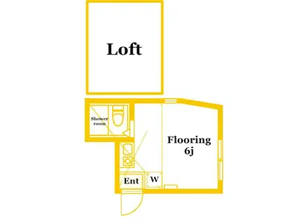 ユナイトハマーエスキベル(ワンルーム/2階)の間取り写真
