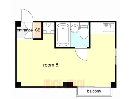 NISHINOMIYA TWIN(ワンルーム/3階)の間取り写真
