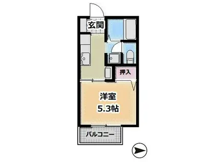 フレグランスNポート(1K/2階)の間取り写真