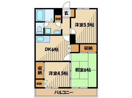 リバティ―小泉(3DK/2階)の間取り写真