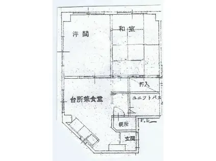 マンション寿(2DK/3階)の間取り写真
