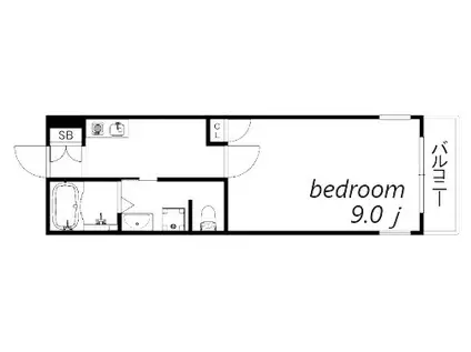 SAN MARINO尼崎(1K/9階)の間取り写真