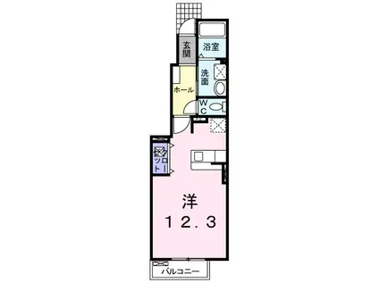 シャルマンベナ(1K/1階)の間取り写真