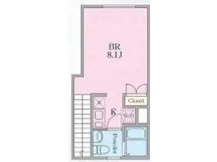 LIGNUM国分寺(ワンルーム/2階)の間取り写真