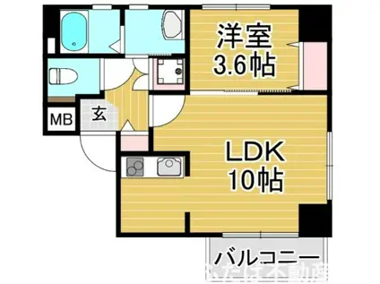 CLASSIER STYLE 平尾駅前(1LDK/3階)の間取り写真