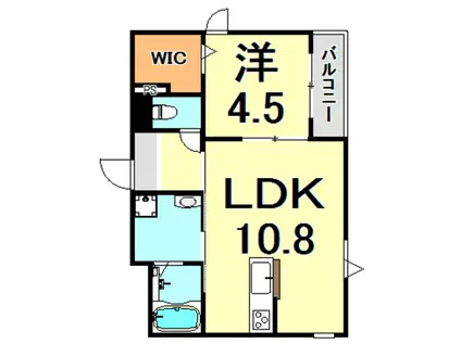 ヘーベルメゾン小松北町(1LDK/3階)の間取り写真
