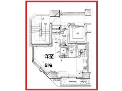 シンシティー王子(ワンルーム/7階)の間取り写真