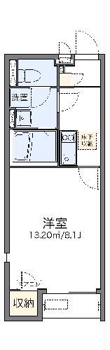 レオネクスト八代本町(1K/1階)の間取り写真