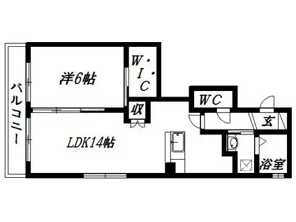 ロゼッタ和合(1LDK/5階)の間取り写真