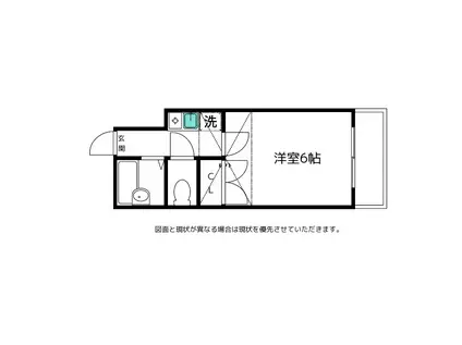 メープル永楽町(1K/1階)の間取り写真