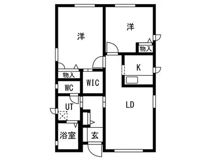 コンフォートタウンA(2LDK/1階)の間取り写真
