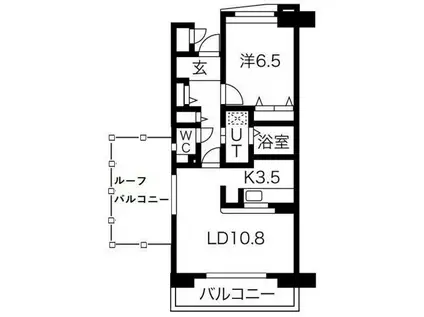 アクティ目黒駅前2号棟 2(1LDK/6階)の間取り写真