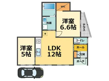 NーFOREST松並町(2LDK/1階)の間取り写真