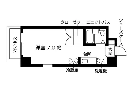 TOMONA(1K/3階)の間取り写真