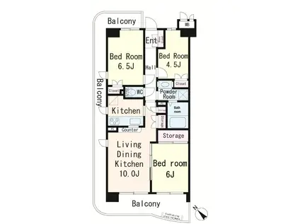 モア・ステージ西千葉(3LDK/3階)の間取り写真