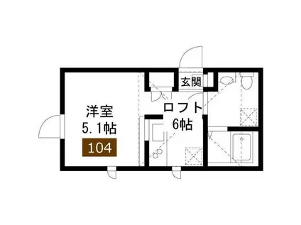 プリマ シエル 池袋(1K/2階)の間取り写真