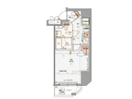 パティーナ上野(1K/2階)の間取り写真