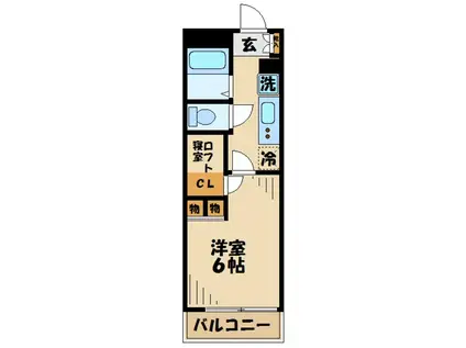 レオパレスイエルバ(1K/2階)の間取り写真