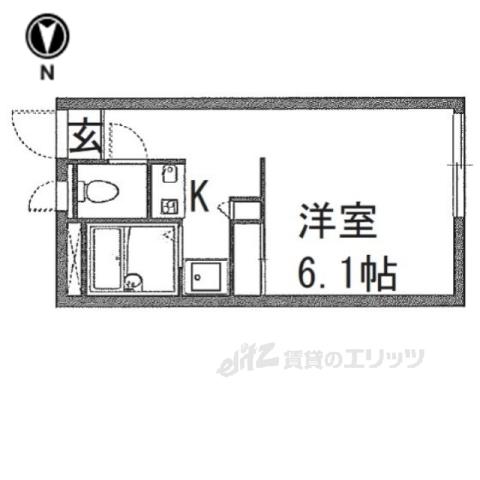 レオパレス 奈良東(1K/2階)の間取り写真