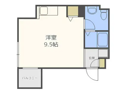 セレブコート朝潮橋(ワンルーム/1階)の間取り写真