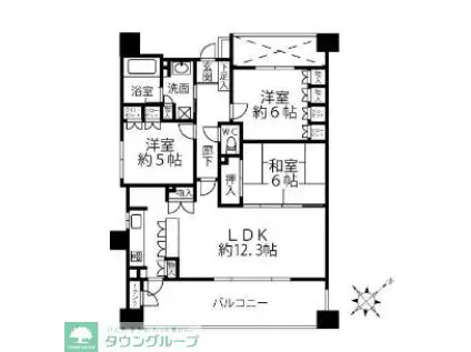 クリオ川崎駅前本町壱番館(3LDK/14階)の間取り写真