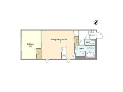 タスキスマート新大塚2(1LDK/2階)の間取り写真