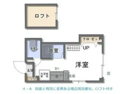 コーポタカラ(ワンルーム/4階)の間取り写真