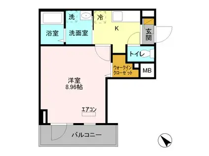 プリムヴェール(1K/5階)の間取り写真