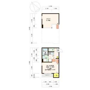 ハーモニーテラス柳堀(1K/1階)の間取り写真