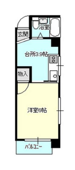 ラバーズ出汐(1K/5階)の間取り写真