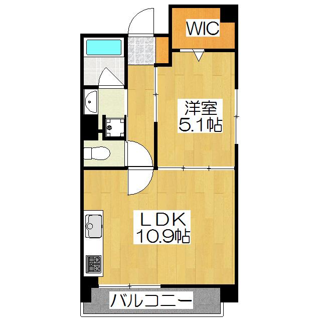 ラ・ルーチェ北大路(1LDK/3階)の間取り写真