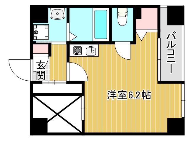 ビガーポリス112日本橋三丁目(1K/5階)の間取り写真