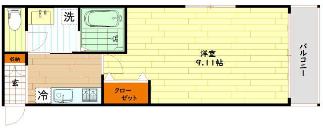 LIVE CASA千林大宮(1K/1階)の間取り写真