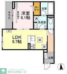 エスペリア栄町(1LDK/3階)の間取り写真