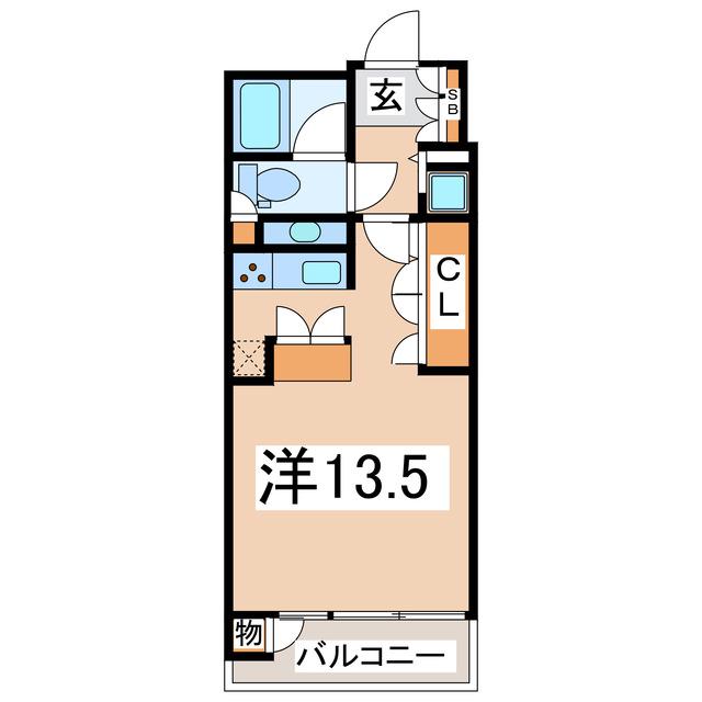 グリーンウッド郡山(ワンルーム/6階)の間取り写真