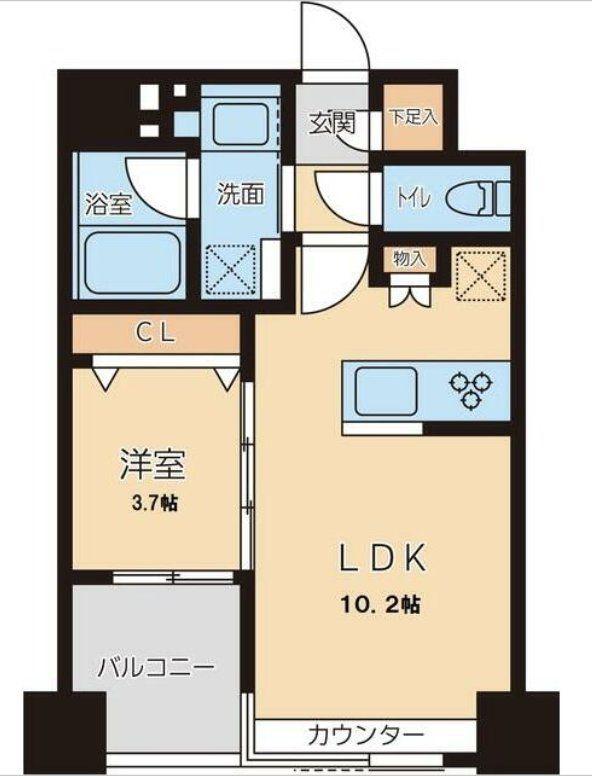 グランカーサ文京千石(1LDK/4階)の間取り写真