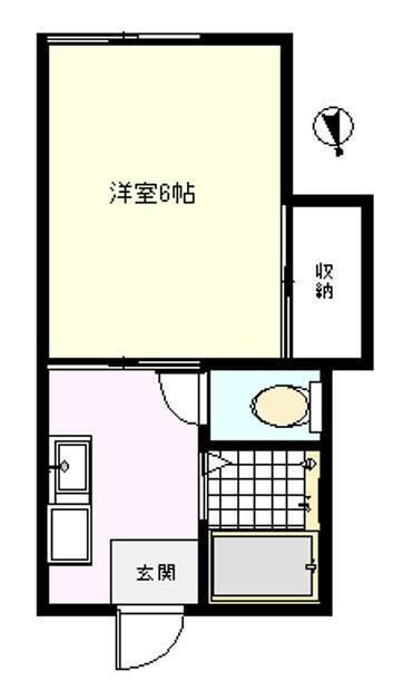 みのるコーポ(1K/1階)の間取り写真